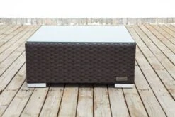 OUTFLEXX Beistelltisch/Hocker, Braun, Polyrattan, Inkl. Glasplatte Und Polster 21 OUTFLEXX Beistelltisch/Hocker, Braun, Polyrattan, Inkl. Glasplatte Und Polster -Gartenmöbel 10 2393 8.jpg