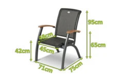 HARTMAN Da Vinci Dining-Sessel, Xerix/anthrazit, Alu/Textilene, Mit FSC-Teak-Armlehnen -Gartenmöbel 11661 1 mass.jpg