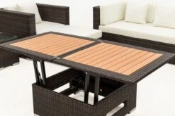 OUTFLEXX Loungemöbel-Set, Braun Marmoriert, Polyrattan, 6 Pers, Wasserfeste Kissenbox, Inkl. Loungetisch -Gartenmöbel 11 16063 BOX D.jpg