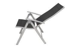 VILLANA Multipositionssessel, Silber/schwarz, Aluminium/Textil, 67 X 58 X 113 Cm, Klappbar 25 VILLANA Multipositionssessel, Silber/schwarz, Aluminium/Textil, 67 X 58 X 113 Cm, Klappbar -Gartenmöbel 12 13397.jpg