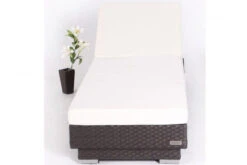 OUTFLEXX Sonnenliege, Braun, Polyrattan, 200x80x37,5cm, Inkl. Polster, Rückenlehne 4-stufig Verstellbar -Gartenmöbel 1337 02.jpg