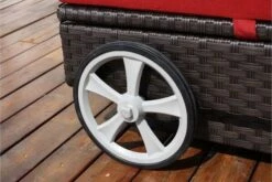 OUTFLEXX Sonnenliege, Braun, Polyrattan, 200x80x37,5cm, Inkl. Polster, Rückenlehne 4-stufig Verstellbar -Gartenmöbel 1337 04.jpg