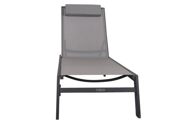 VILLANA Gartenliege, Anthrazit/grau, Aluminium/Textil, 198 X 60 X 32 Cm, Verstellbar 12 VILLANA Gartenliege, Anthrazit/grau, Aluminium/Textil, 198 X 60 X 32 Cm, Verstellbar – Bild 10