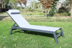 VILLANA Gartenliege, Anthrazit/grau, Aluminium/Textil, 198 X 60 X 32 Cm, Verstellbar 14 VILLANA Gartenliege, Anthrazit/grau, Aluminium/Textil, 198 X 60 X 32 Cm, Verstellbar -Gartenmöbel 13405 2.jpg