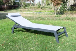 VILLANA Gartenliege, Anthrazit/grau, Aluminium/Textil, 198 X 60 X 32 Cm, Verstellbar 15 VILLANA Gartenliege, Anthrazit/grau, Aluminium/Textil, 198 X 60 X 32 Cm, Verstellbar -Gartenmöbel 13405 3.jpg