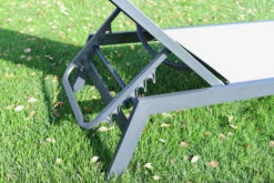 VILLANA Gartenliege, Anthrazit/grau, Aluminium/Textil, 198 X 60 X 32 Cm, Verstellbar 16 VILLANA Gartenliege, Anthrazit/grau, Aluminium/Textil, 198 X 60 X 32 Cm, Verstellbar -Gartenmöbel 13405 4.jpg