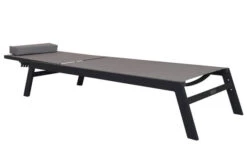 VILLANA Gartenliege, Anthrazit/grau, Aluminium/Textil, 198 X 60 X 32 Cm, Verstellbar 21 VILLANA Gartenliege, Anthrazit/grau, Aluminium/Textil, 198 X 60 X 32 Cm, Verstellbar -Gartenmöbel 13405 9.jpg