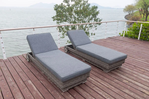 OUTFLEXX Rollliege, Grau, Polyrattan, 200x70x27,5cm, Rückenlehne 5-fach Verstellbar 18 OUTFLEXX Rollliege, Grau, Polyrattan, 200x70x27,5cm, Rückenlehne 5-fach Verstellbar – Bild 16