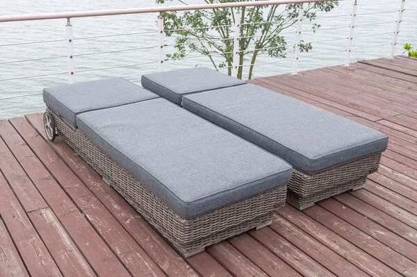 OUTFLEXX Rollliege, Grau, Polyrattan, 200x70x27,5cm, Rückenlehne 5-fach Verstellbar 19 OUTFLEXX Rollliege, Grau, Polyrattan, 200x70x27,5cm, Rückenlehne 5-fach Verstellbar – Bild 17