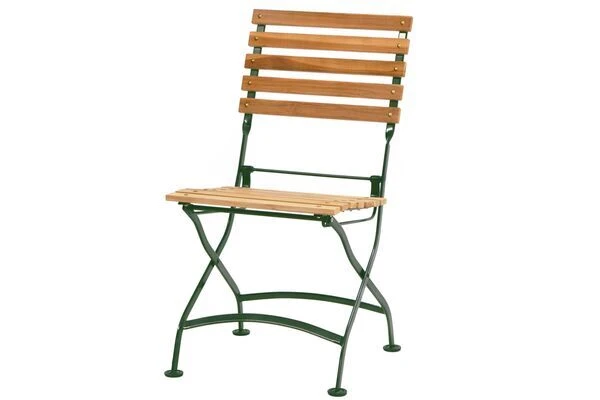 Klappstuhl Verona Aus FSC Teak/Eisen Von Ploß In Natur/grün 3 Klappstuhl Verona Aus FSC Teak/Eisen Von Ploß In Natur/grün