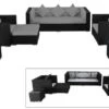 OUTFLEXX Loungemöbel-Set, Schwarz, Polyrattan, Für 6 Personen, Wasserfeste Kissenbox -Gartenmöbel 1 1302 BOX A.jpg