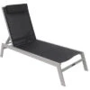 VILLANA Gartenliege, Silber/schwarz, Aluminium/Textil, 198 X 60 X 32 Cm, Verstellbar -Gartenmöbel 1 13400.jpg