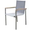 OUTFLEXX Gartensessel, Silber, Edelstahl/Textilene, Armlehnen Aus FSC-Teak, 56x67x88cm 1 OUTFLEXX Gartensessel, Silber, Edelstahl/Textilene, Armlehnen Aus FSC-Teak, 56x67x88cm -Gartenmöbel 1 13500.jpg