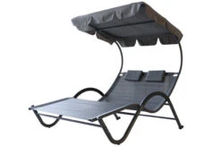 OUTFLEXX Doppelliege, Anthrazit, Polyester/Stahl Pulverbeschichtet, 205x138x34cm, Inkl. Nackenkissen, Rollbar 14 OUTFLEXX Doppelliege, Anthrazit, Polyester/Stahl Pulverbeschichtet, 205x138x34cm, Inkl. Nackenkissen, Rollbar -Gartenmöbel 1 16102.jpg