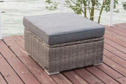 OUTFLEXX Hocker, Grau, Polyrattan, 70 X 70 X 35 Cm, Verstellbare Sitzfläche, Wasserfeste Kissenbox -Gartenmöbel 1 18362 4 BOX.jpg