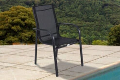 OUTFLEXX Stapelstuhl, Anthrazit Matt/schwarz, Aluminium/Textilene, 67x56x95cm -Gartenmöbel 1 20361.jpg