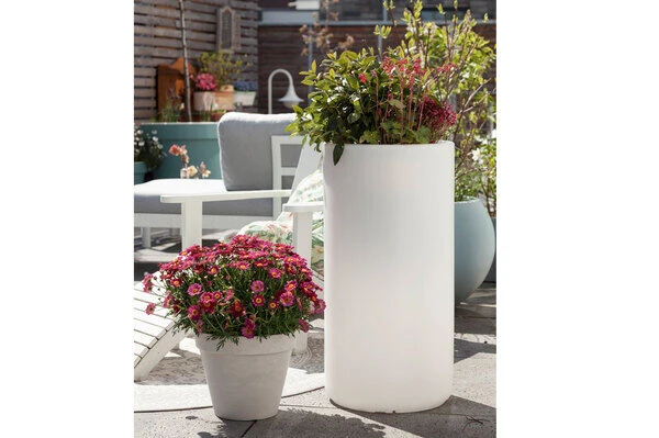 8-SEASONS Shining Elegant Pot XLPflanzgefäß, Weiß, Polyethylen, 39x78cm, Indoor & Outdoor, Inkl. LED-Glühbirne 3 8-SEASONS Shining Elegant Pot XLPflanzgefäß, Weiß, Polyethylen, 39x78cm, Indoor & Outdoor, Inkl. LED-Glühbirne