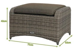 Ploß Rabida Hocker, Champagner-meliert, Polyrattan, 71x52x42 Cm, Zu Loungesessel, Inkl. Polster 18 Ploß Rabida Hocker, Champagner-meliert, Polyrattan, 71x52x42 Cm, Zu Loungesessel, Inkl. Polster -Gartenmöbel 20169 05.jpg