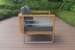OUTFLEXX Sessel, Natur / Grau, FSC-Teak / Edelstahl / Olefin, 79x74x64 Cm -Gartenmöbel 21654 3.JPG