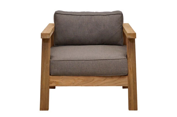 OUTFLEXX Hamim Sessel, Natur/grau, Teak/Olefin, 90 X 80 X 60 Cm, Recycled Teak 5 OUTFLEXX Hamim Sessel, Natur/grau, Teak/Olefin, 90 X 80 X 60 Cm, Recycled Teak – Bild 3