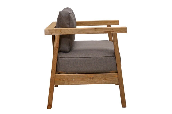 OUTFLEXX Hamim Sessel, Natur/grau, Teak/Olefin, 90 X 80 X 60 Cm, Recycled Teak 8 OUTFLEXX Hamim Sessel, Natur/grau, Teak/Olefin, 90 X 80 X 60 Cm, Recycled Teak – Bild 6