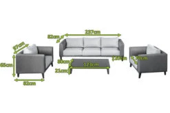 OUTFLEXX Loungemöbel Set, Dunkelgrau, Alu/Spuncrylic, 4-tlg., Tisch 123x80cm, 5 Pers -Gartenmöbel 21807 5.jpg