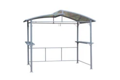 LECO Profi Grillpavillon, Anthrazit/grau Getönt, Aluminium/Polycarbonat, 165x275x233 Cm