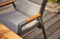 SIENA GARDEN Savona Sessel, Matt Graphit , Alu/FSC-Teak/Texfabric, 74x60x110 Cm, Verstellbare Rückenlehne, Inkl. Polster -Gartenmöbel 21993 4.jpg