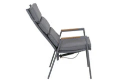 SIENA GARDEN Savona Sessel, Matt Graphit , Alu/FSC-Teak/Texfabric, 74x60x110 Cm, Verstellbare Rückenlehne, Inkl. Polster -Gartenmöbel 21993 6.jpg