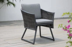 OUTFLEXX Oranger Blossom Sessel, Anthrazit, Aluminium/ XL Geflecht, 60x62x75 Cm , Inkl. Polster 6 OUTFLEXX Oranger Blossom Sessel, Anthrazit, Aluminium/ XL Geflecht, 60x62x75 Cm , Inkl. Polster -Gartenmöbel 22300 1.jpg