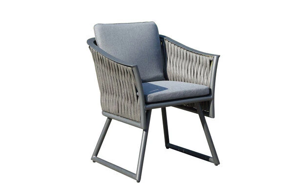 OUTFLEXX Oranger Blossom Sessel, Anthrazit, Aluminium/ XL Geflecht, 60x62x75 Cm , Inkl. Polster 3 OUTFLEXX Oranger Blossom Sessel, Anthrazit, Aluminium/ XL Geflecht, 60x62x75 Cm , Inkl. Polster