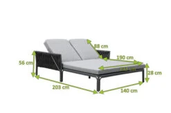 OUTFLEXX Mermaid Doppelliege, Anthrazit, Aluminium/XL Rope, 140x56x132 Cm, Inkl. Polster 9 OUTFLEXX Mermaid Doppelliege, Anthrazit, Aluminium/XL Rope, 140x56x132 Cm, Inkl. Polster -Gartenmöbel 22310 4.jpg
