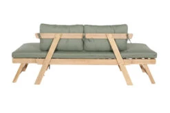 OUTFLEXX Lounge/Liege, FSC Akazie, Teakoptik, 192x70x60cm, Inkl. Polster, Grün -Gartenmöbel 22356 11.jpg