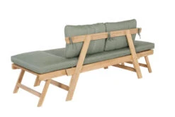 OUTFLEXX Lounge/Liege, FSC Akazie, Teakoptik, 192x70x60cm, Inkl. Polster, Grün -Gartenmöbel 22356 9.jpg