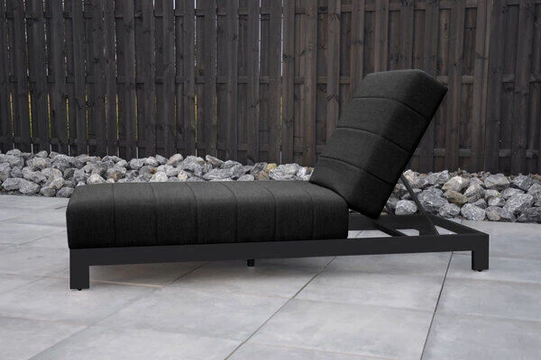 OUTFLEXX Liege, Anthrazit/sooty, Alu/Sunbrella, 203x70x40/100, Höhenverstellbare Rückenlehne 3 OUTFLEXX Liege, Anthrazit/sooty, Alu/Sunbrella, 203x70x40/100, Höhenverstellbare Rückenlehne