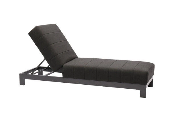 OUTFLEXX Liege, Anthrazit/sooty, Alu/Sunbrella, 203x70x40/100, Höhenverstellbare Rückenlehne 4 OUTFLEXX Liege, Anthrazit/sooty, Alu/Sunbrella, 203x70x40/100, Höhenverstellbare Rückenlehne – Bild 2