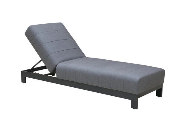 OUTFLEXX Liege, Anthrazit/flanelle, Alu/Sunbrella, 203x70x40/100, Höhenverstellbare Rückenlehne 4 OUTFLEXX Liege, Anthrazit/flanelle, Alu/Sunbrella, 203x70x40/100, Höhenverstellbare Rückenlehne – Bild 2