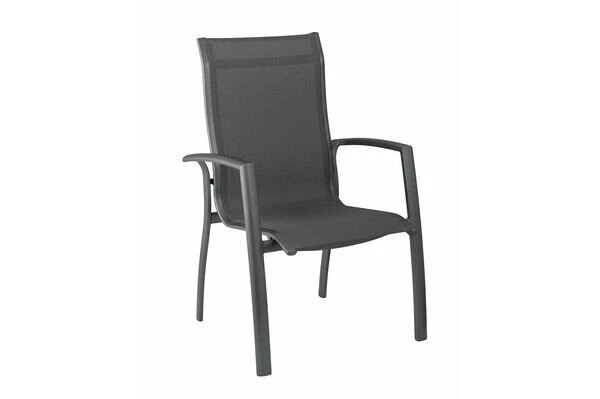 KETTLER Legato Curve Stapelsessel, Anthrazit, Alu/Textilene, 0302302-7000, Stapelbar 3 KETTLER Legato Curve Stapelsessel, Anthrazit, Alu/Textilene, 0302302-7000, Stapelbar