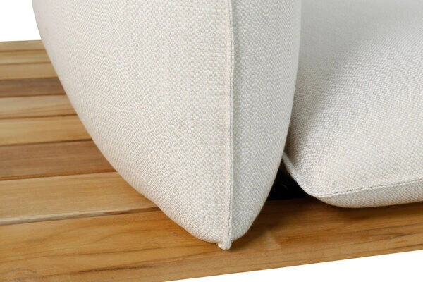 OUTFLEXX Vail Loungemöbel, Weiß/natur/actionlinen, Alu/FSC-Teakholz/Sunbrella, Für Bis Zu 7 Personen, Seitenablagen Aus Teak 15 OUTFLEXX Vail Loungemöbel, Weiß/natur/actionlinen, Alu/FSC-Teakholz/Sunbrella, Für Bis Zu 7 Personen, Seitenablagen Aus Teak – Bild 13