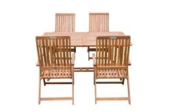 OUTFLEXX Sitzgruppe, Natur, Akazie, Ausziehtisch 150/200 X 90 Cm, 4 Multipositionssessel -Gartenmöbel 22805 10.jpg