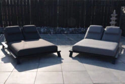 OUTFLEXX Exklusivmodell Blain Doppelliege, Flanelle, Alu/Sunbrella, 222 X 144 X 38 Cm, Inkl. Verstellbarer Rückenlehne -Gartenmöbel 22851 7.jpg