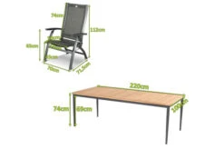 HARTMAN Silencio / Primo Sitzgruppe, Xerix/natur, Alu/Teak, 6 Multipo, 220x100cm, FSC-Teak Tischplatte -Gartenmöbel 23142 5.jpg