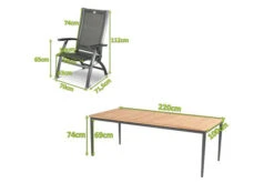 HARTMAN Silencio / Primo Sitzgruppe, Xerix/natur, Alu/Teak, 6 Multipo, 220x100cm, FSC-Teak Tischplatte -Gartenmöbel 23142 mass.jpg