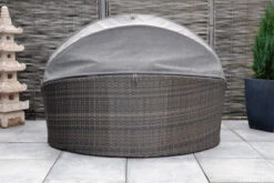 OUTFLEXX Sonneninsel, Grau, Polyrattan/Olefin, 187x146x75/131, Verstellbares Dach -Gartenmöbel 23404 4.jpg