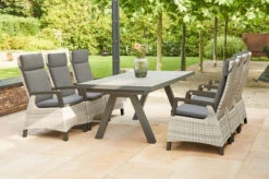SIENA GARDEN Tirana/Corido Dining Set, Anthrazit, Alu/Keramik, 205-265 X 103 X 76 Cm, Inkl. 6 Diningsessel