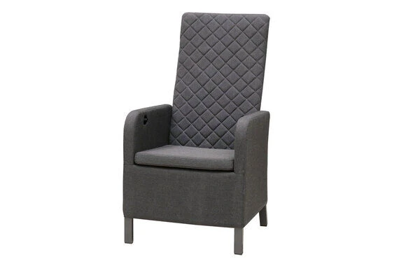 OUTFLEXX Malaga Premium Esstischgarnitur, Anthrazit/grau/sooty, Alu/Glas/Subrella, 180/240cm, 8 Sessel, Ausziehfunktion, Verstellbare Rückenlehne 5 OUTFLEXX Malaga Premium Esstischgarnitur, Anthrazit/grau/sooty, Alu/Glas/Subrella, 180/240cm, 8 Sessel, Ausziehfunktion, Verstellbare Rückenlehne – Bild 3