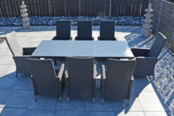 OUTFLEXX Malaga Premium Esstischgarnitur, Anthrazit/grau/sooty, Alu/Glas/Subrella, 180/240cm, 8 Sessel, Ausziehfunktion, Verstellbare Rückenlehne 28 OUTFLEXX Malaga Premium Esstischgarnitur, Anthrazit/grau/sooty, Alu/Glas/Subrella, 180/240cm, 8 Sessel, Ausziehfunktion, Verstellbare Rückenlehne -Gartenmöbel 28879 13.JPG