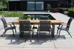 HARTMAN Da Vinci Dining-Sessel, Xerix/anthrazit, Alu/Textilene, Mit FSC-Teak-Armlehnen -Gartenmöbel 2 11661 1.jpg