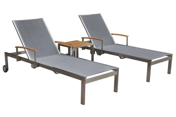 OUTFLEXX Rollliege, Silber, Edelstahl/Textilene, Mit Gasfeder, 195,5x74x35cm 4 OUTFLEXX Rollliege, Silber, Edelstahl/Textilene, Mit Gasfeder, 195,5x74x35cm – Bild 2