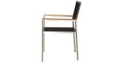 OUTFLEXX Stuhl, Schwarz, Edelstahl/Textilene, Padded, Armlehnen Aus FSC-Teakholz, 62x56,5x86cm 10 OUTFLEXX Stuhl, Schwarz, Edelstahl/Textilene, Padded, Armlehnen Aus FSC-Teakholz, 62x56,5x86cm -Gartenmöbel 2 13514.jpg